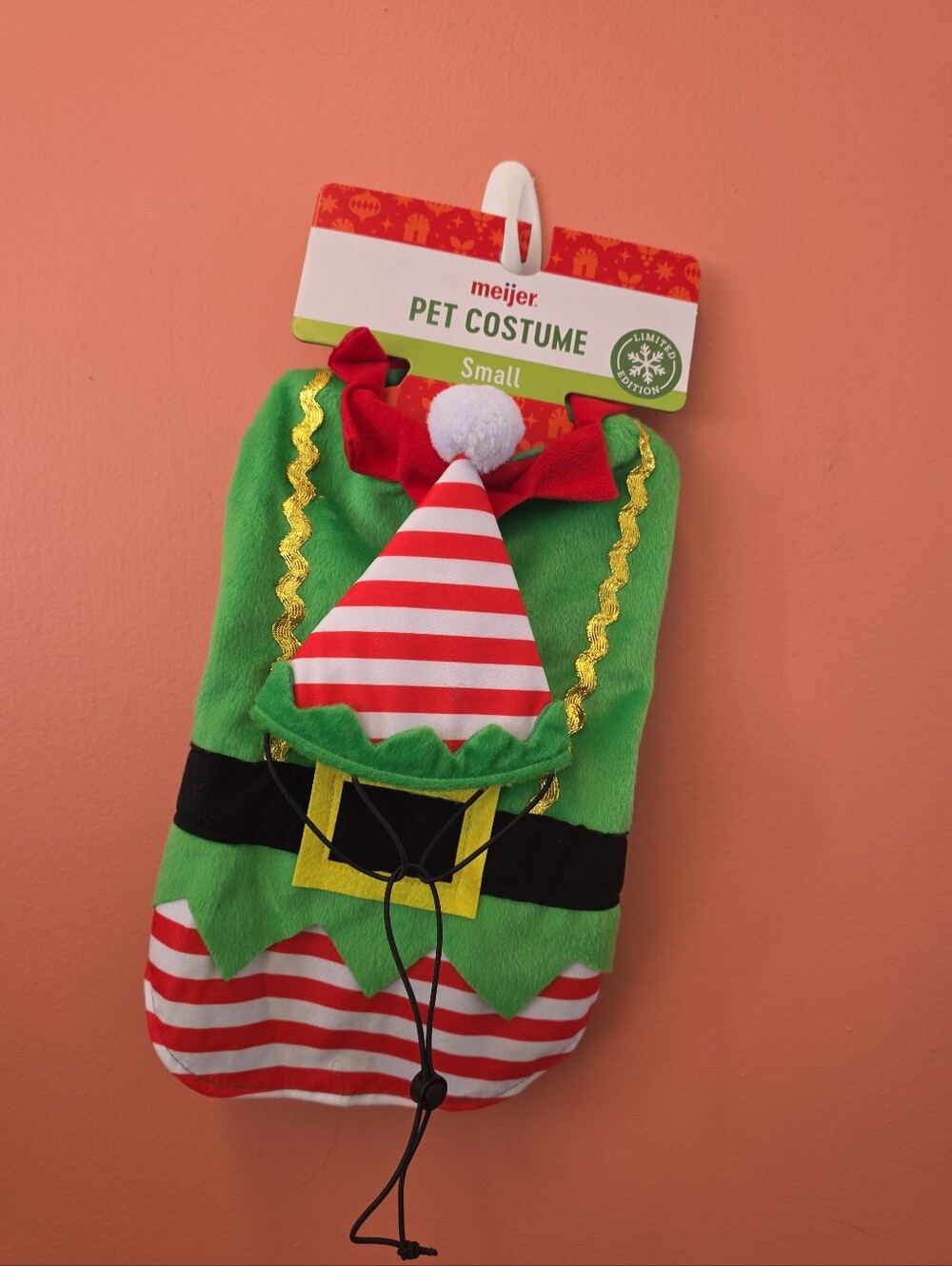 NWT Pet Dog Size Small Santa's Elf Costume Hallowen Or Christmas Meijer